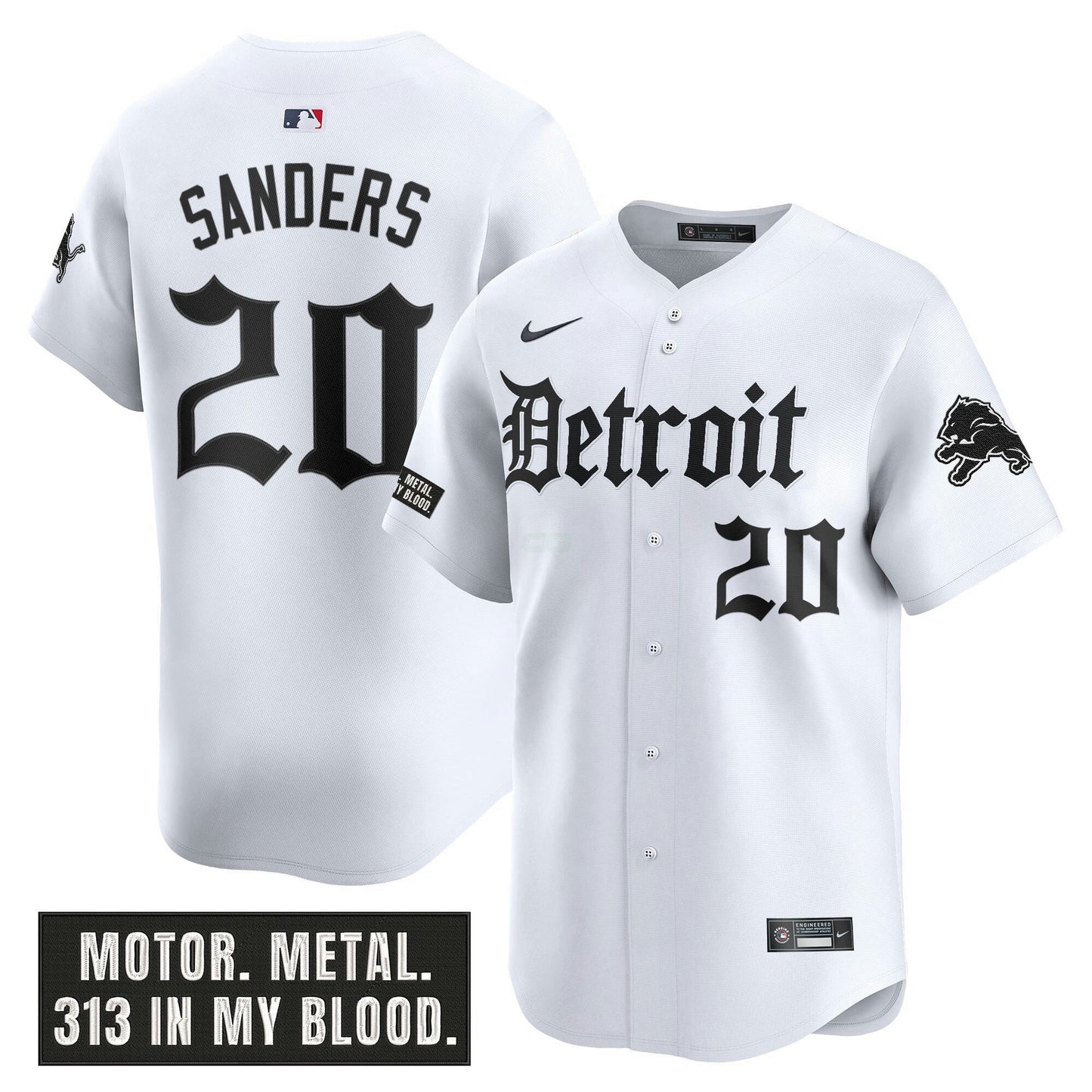 Camisa NFL Men’s Detroit ‘Motor Gothic Edition’ Vapor Premier Limited Jersey