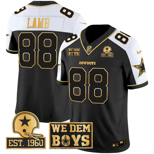 Camisa NFL Men’s Est. 1960 & We Dem Boyz Patch Dourada Vapor Limited Jersey