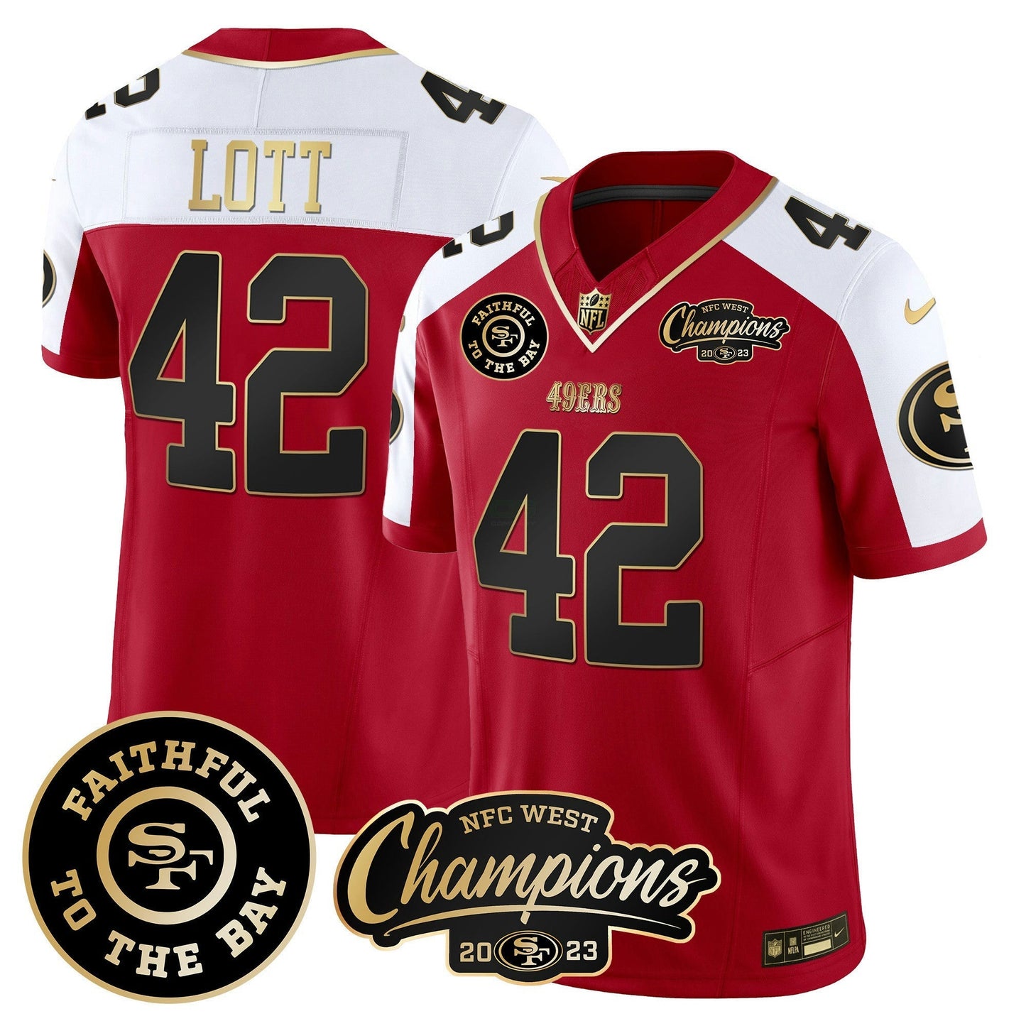 Camisa NFL Men’s Faithful & 2023 NFC West Champions Patch Vapor Jersey