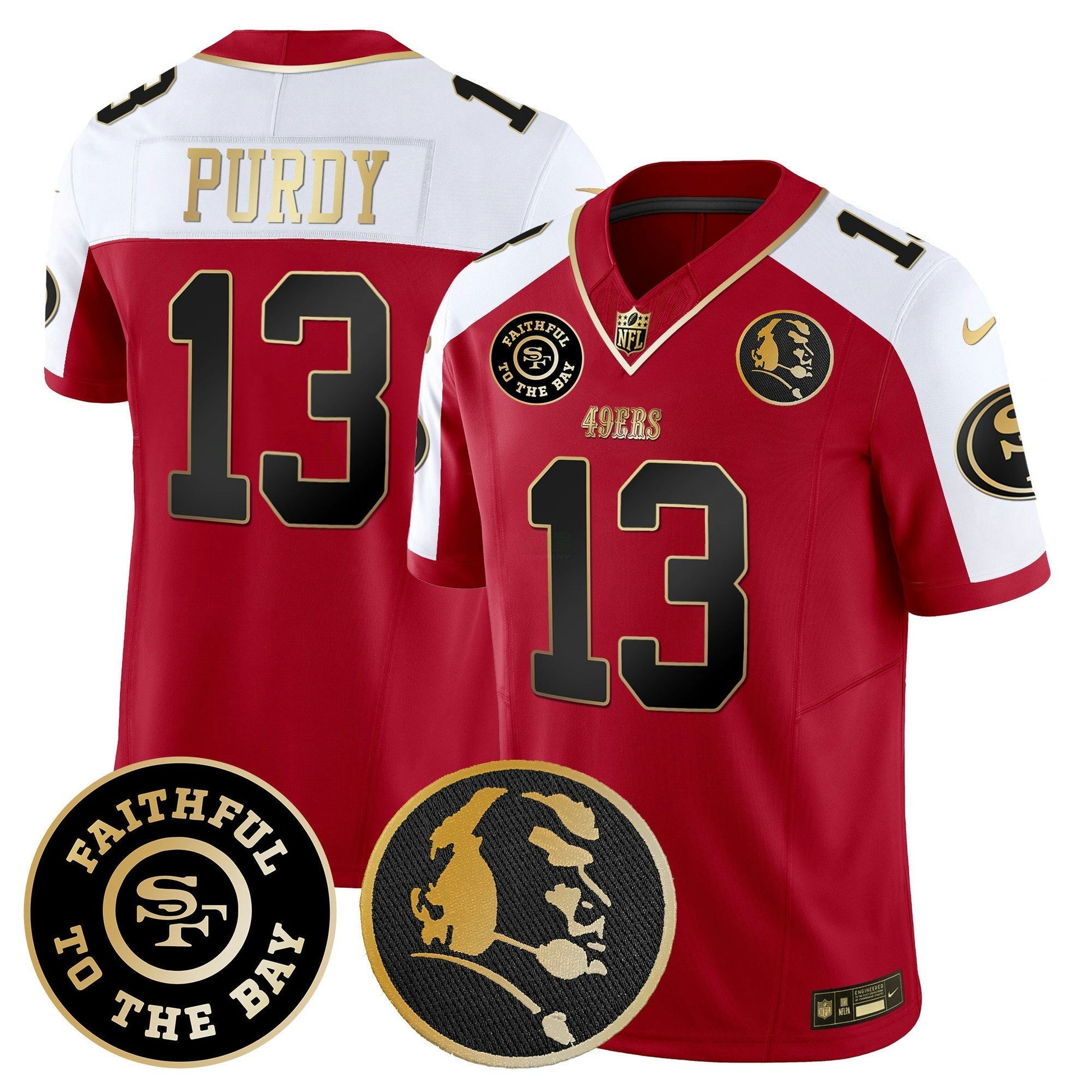 Camisa NFL Men’s Faithful & John Madden Patch Vapor Jersey