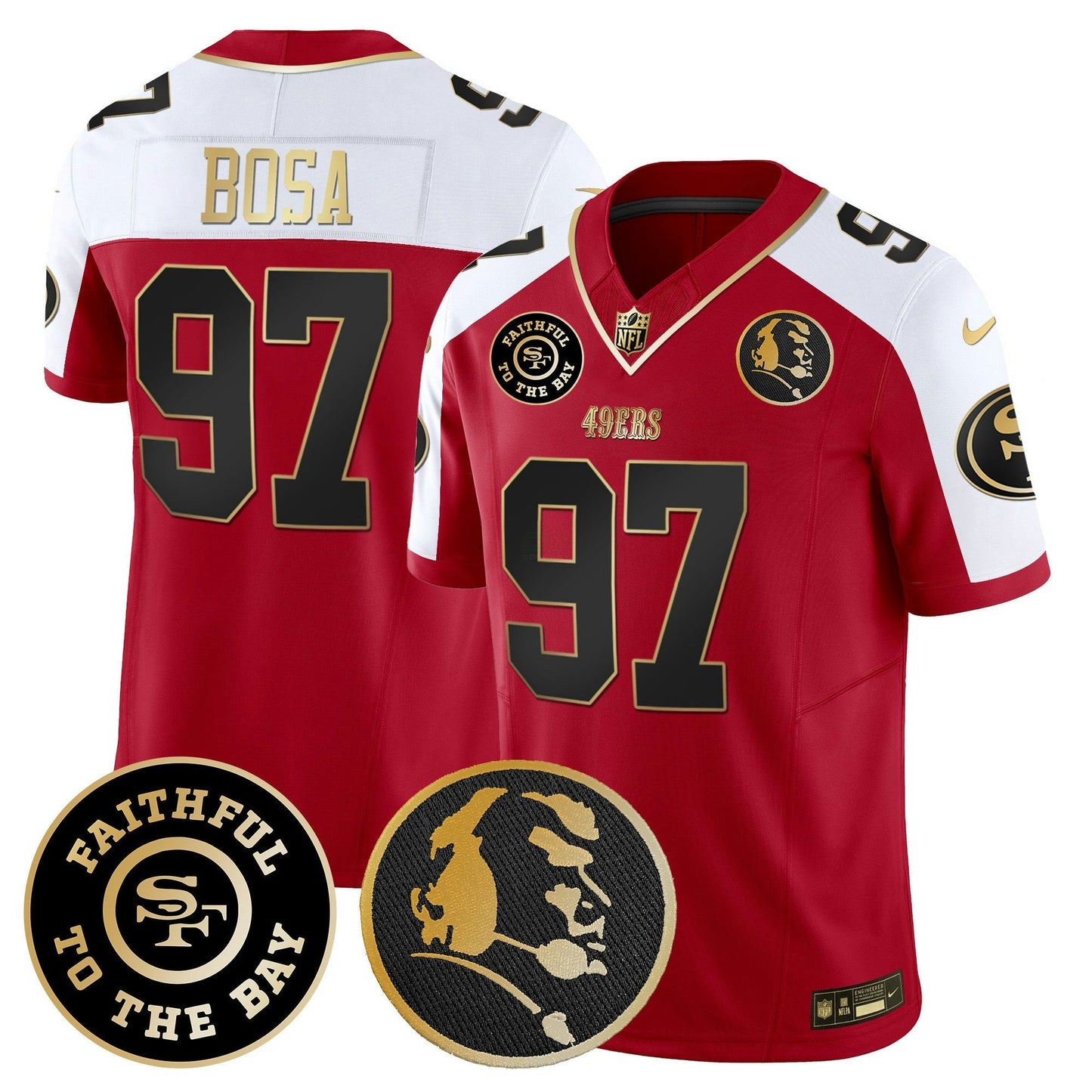 Camisa NFL Men’s Faithful & John Madden Patch Vapor Jersey