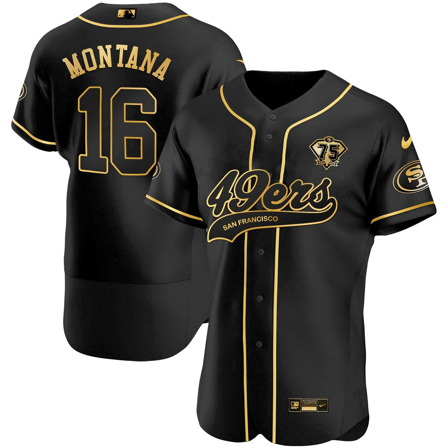 Camisa NFL Men’s Flex Base Dourada Jersey