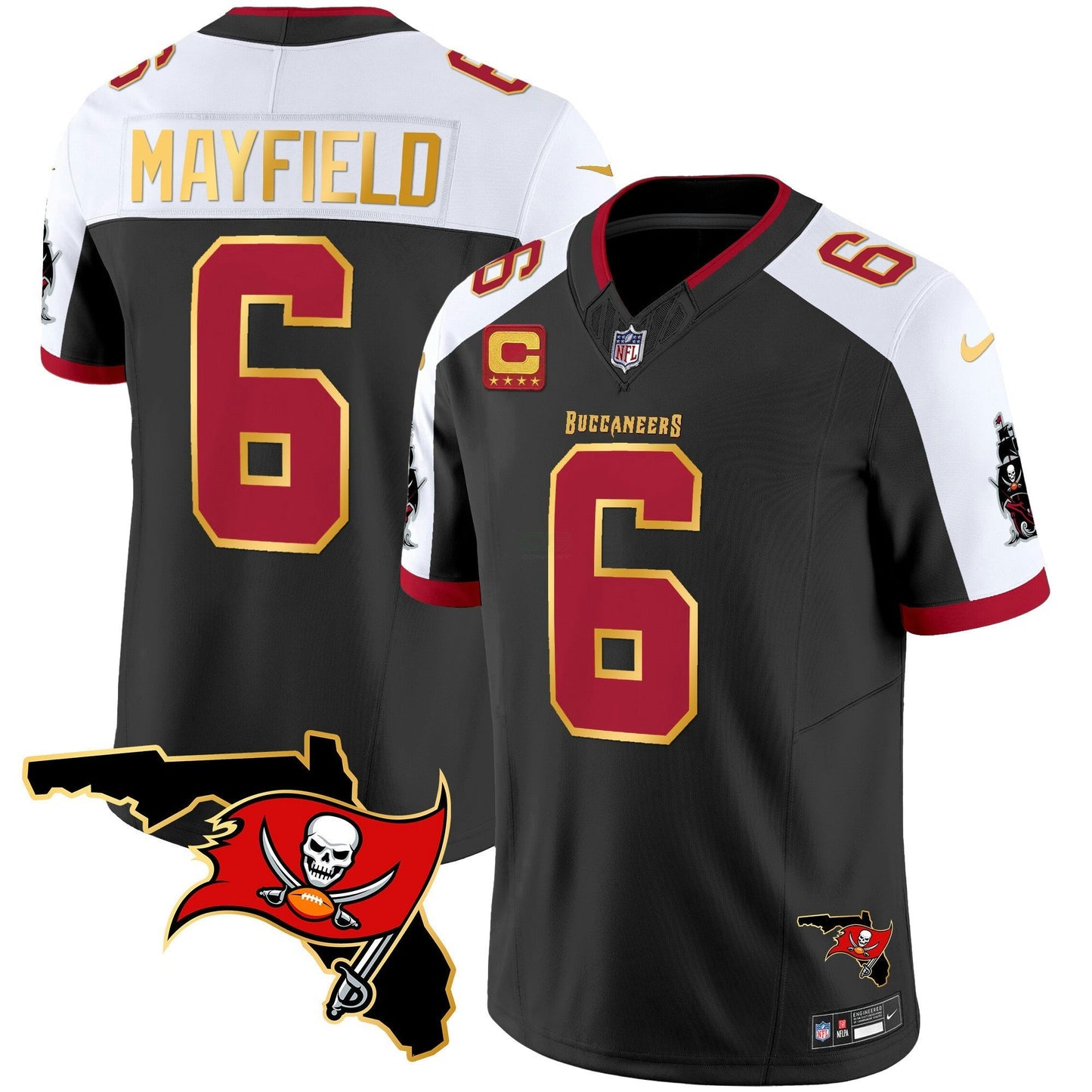 Camisa NFL Men’s Florida Patch Dourada Trim Vapor Jersey