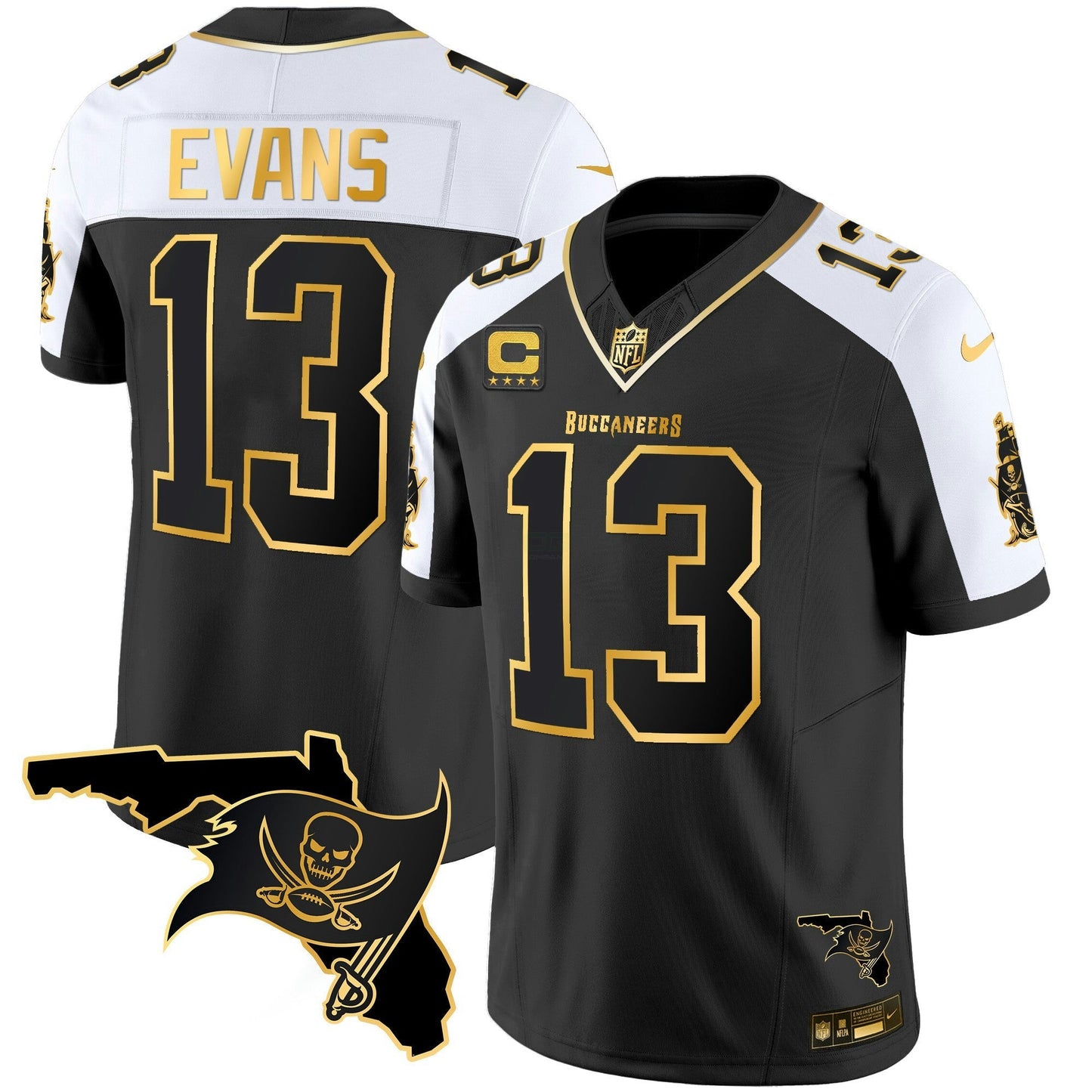 Camisa NFL Men’s Florida Patch Vapor Dourada Jersey – All Stitched – Nebswagg