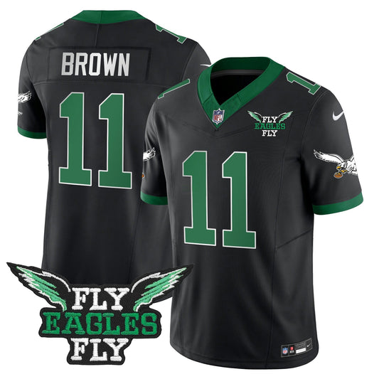 Camisa NFL Men’s Fly Fly Patch Throwback Kelly Green Vapor Jersey