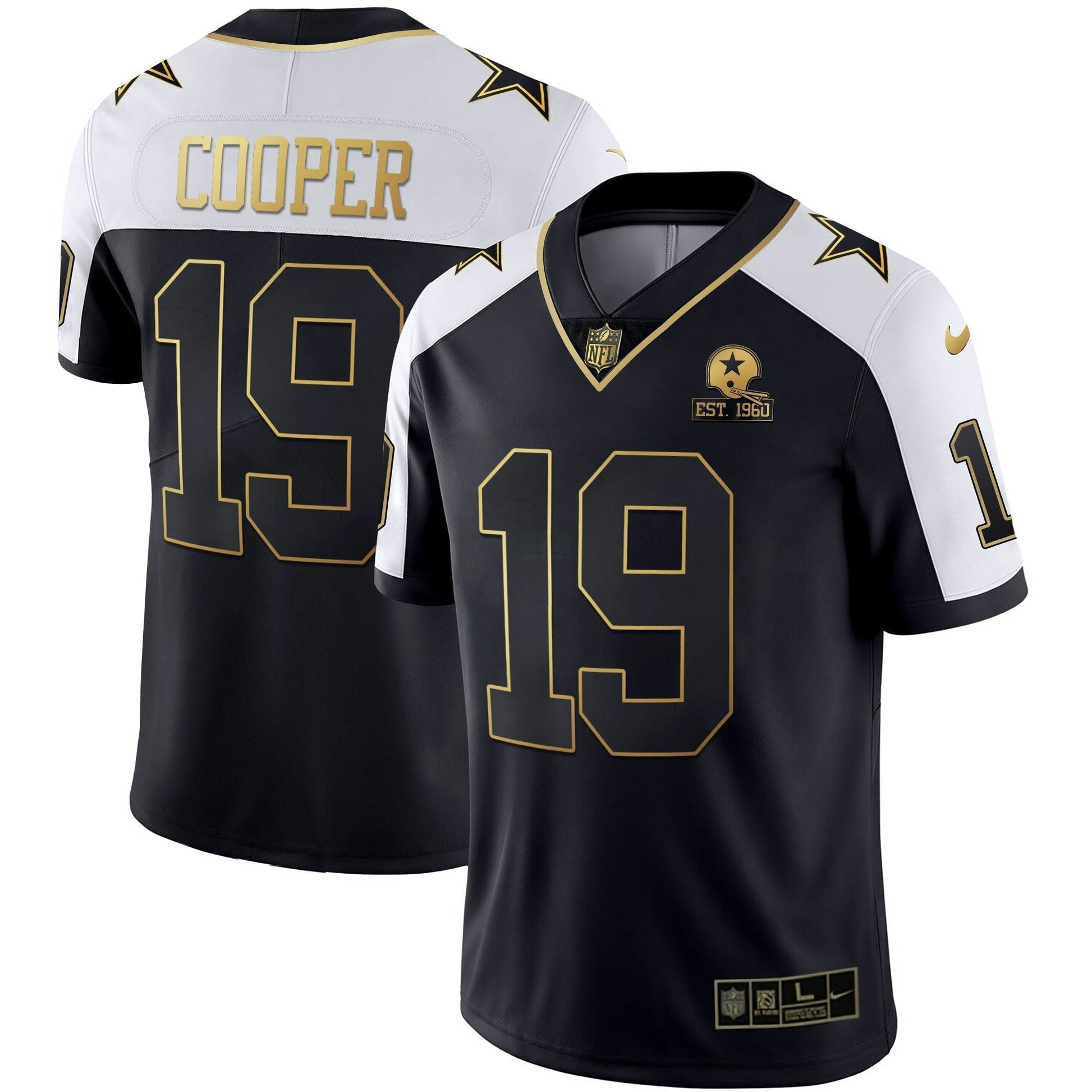 Camisa NFL Men’s Gold & Split Vapor Est 1960 Patch Jersey