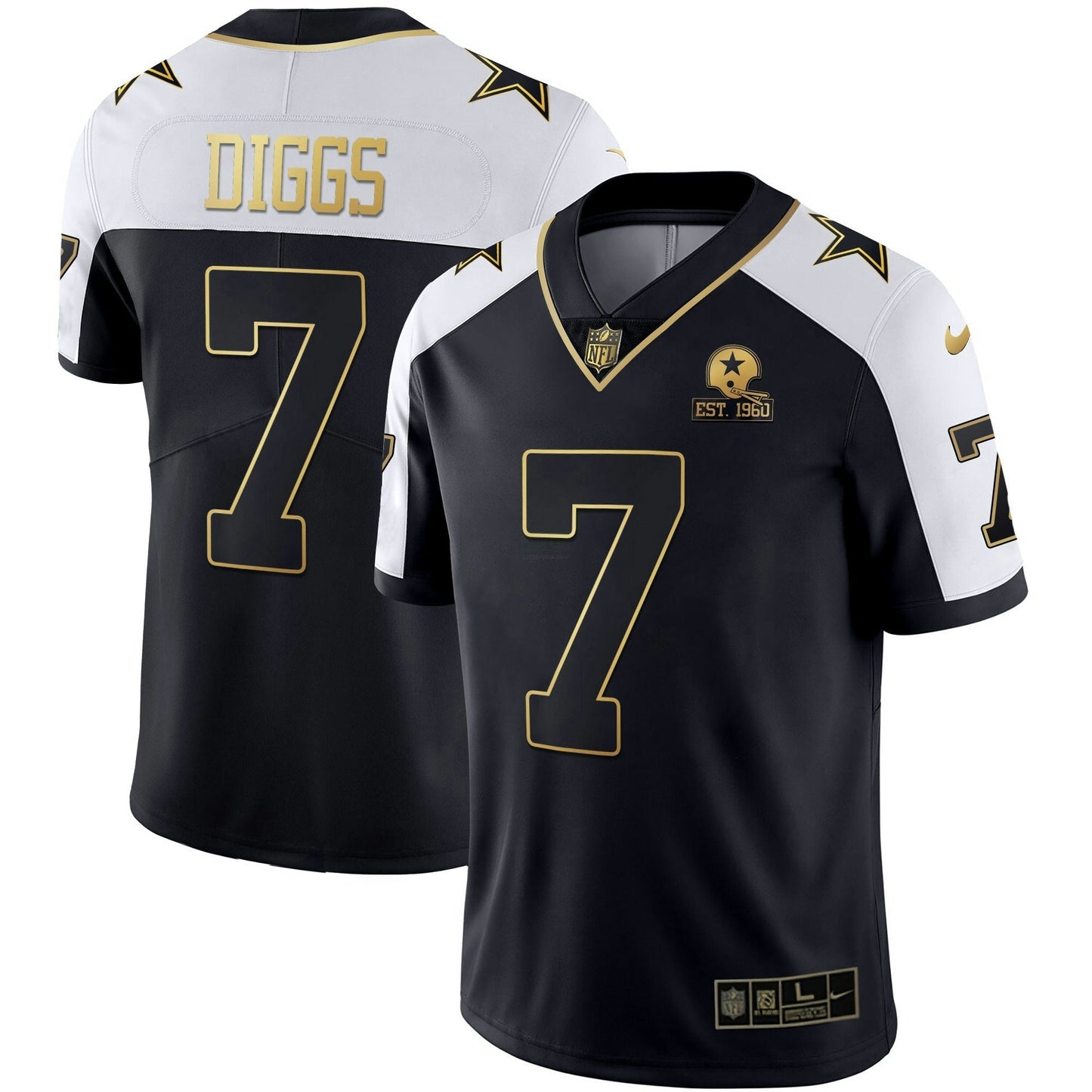Camisa NFL Men’s Gold & Split Vapor Est 1960 Patch Jersey
