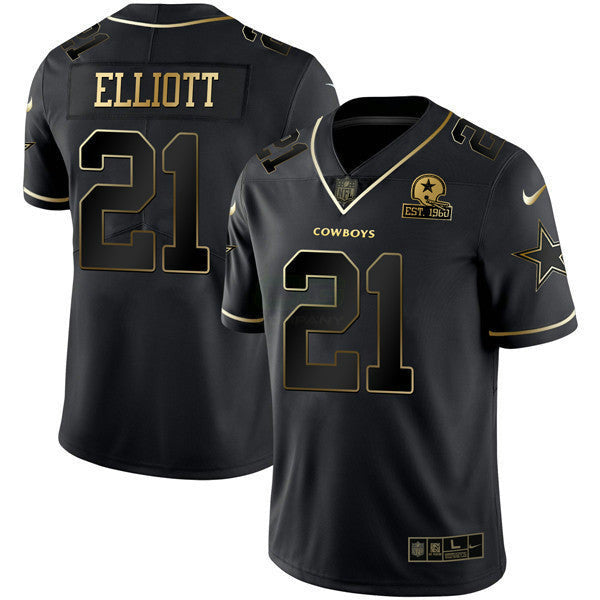 Camisa NFL Men’s Gold & Split Vapor Est 1960 Patch Jersey