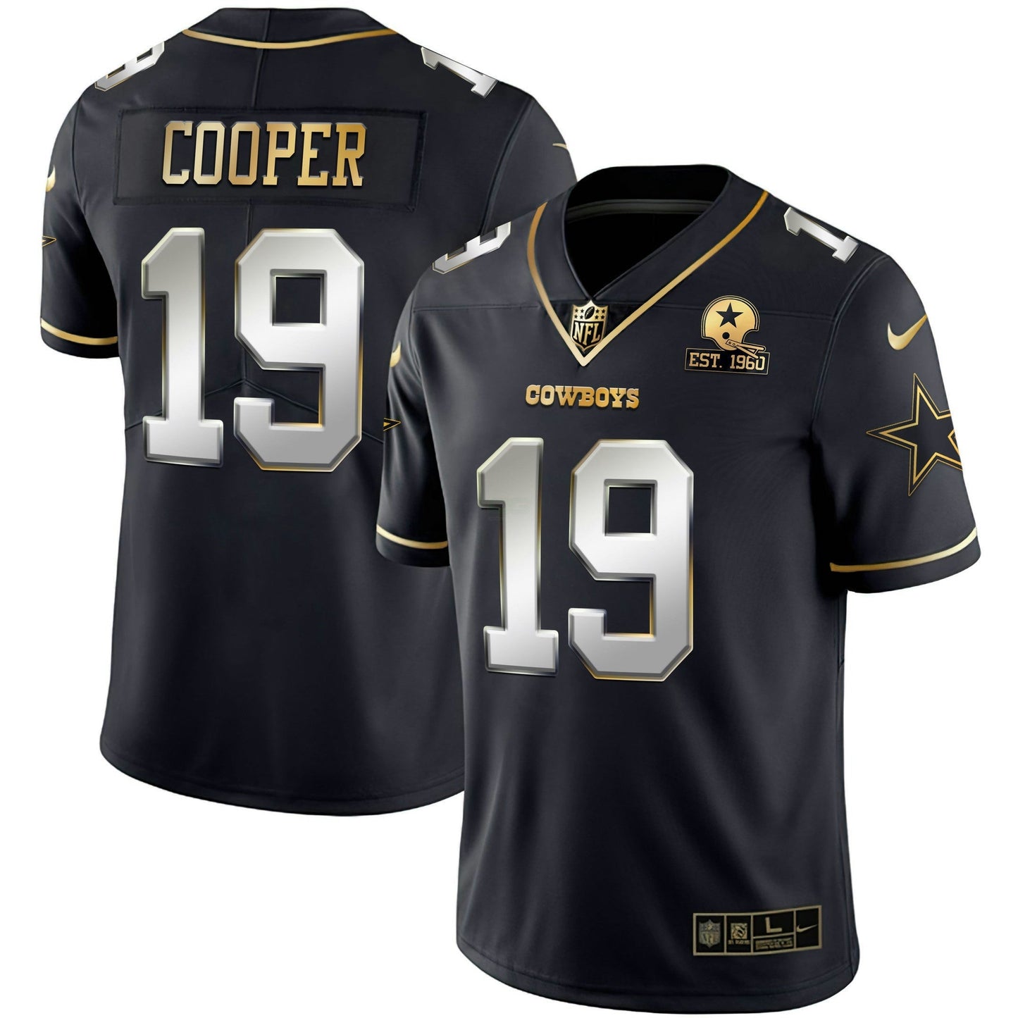 Camisa NFL Men’s Gold & Split Vapor Limited Est 1960 Patch