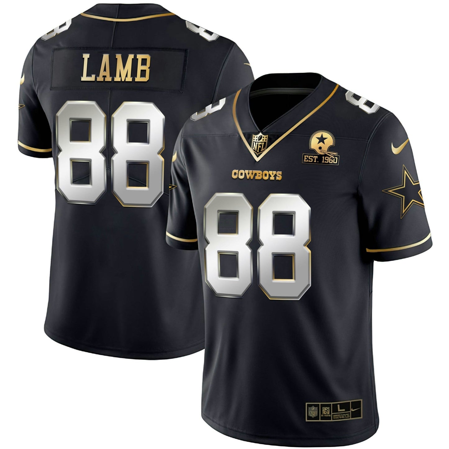 Camisa NFL Men’s Gold & Split Vapor Limited Est 1960 Patch