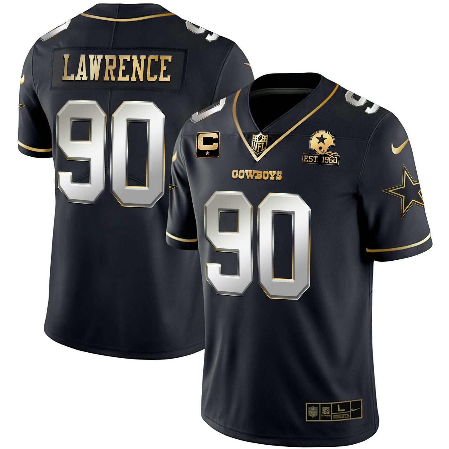 Camisa NFL Men’s Gold & Split Vapor Limited Est 1960 Patch