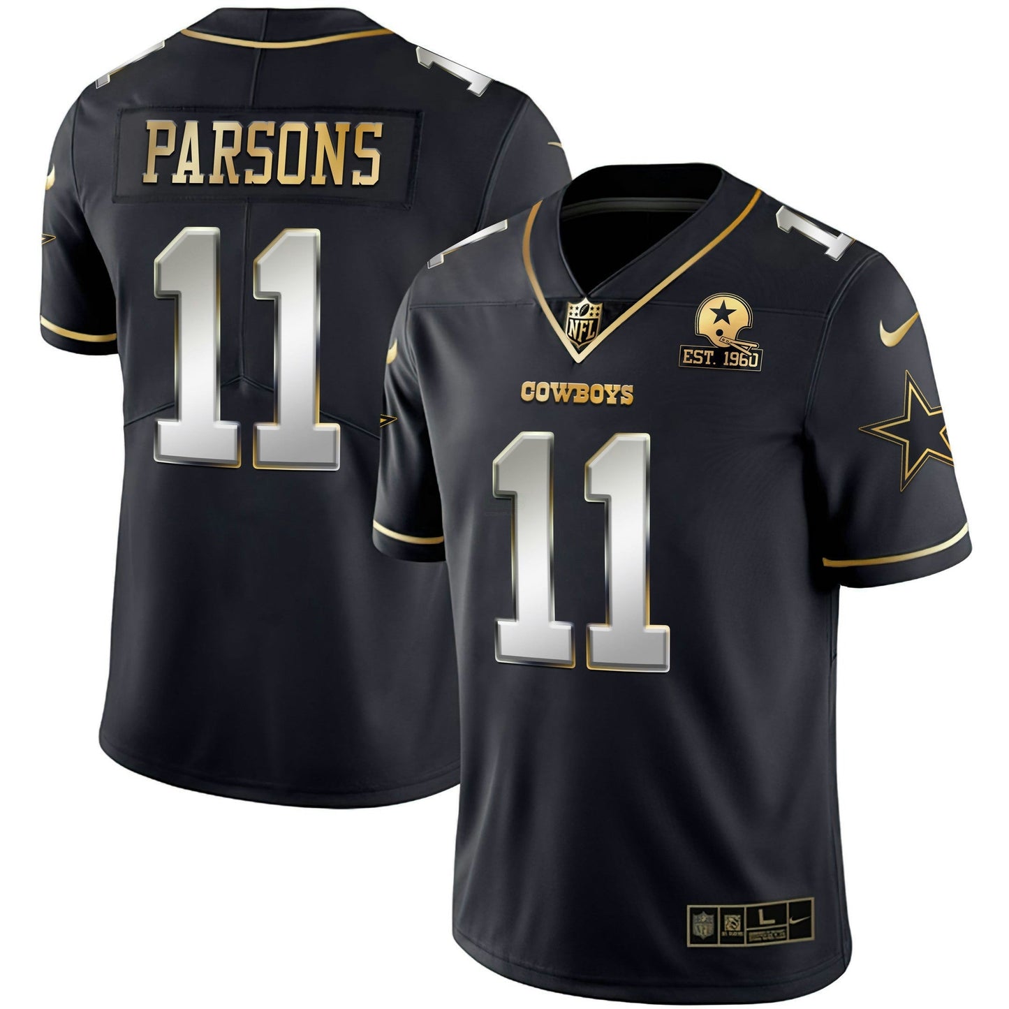 Camisa NFL Men’s Gold & Split Vapor Limited Est 1960 Patch