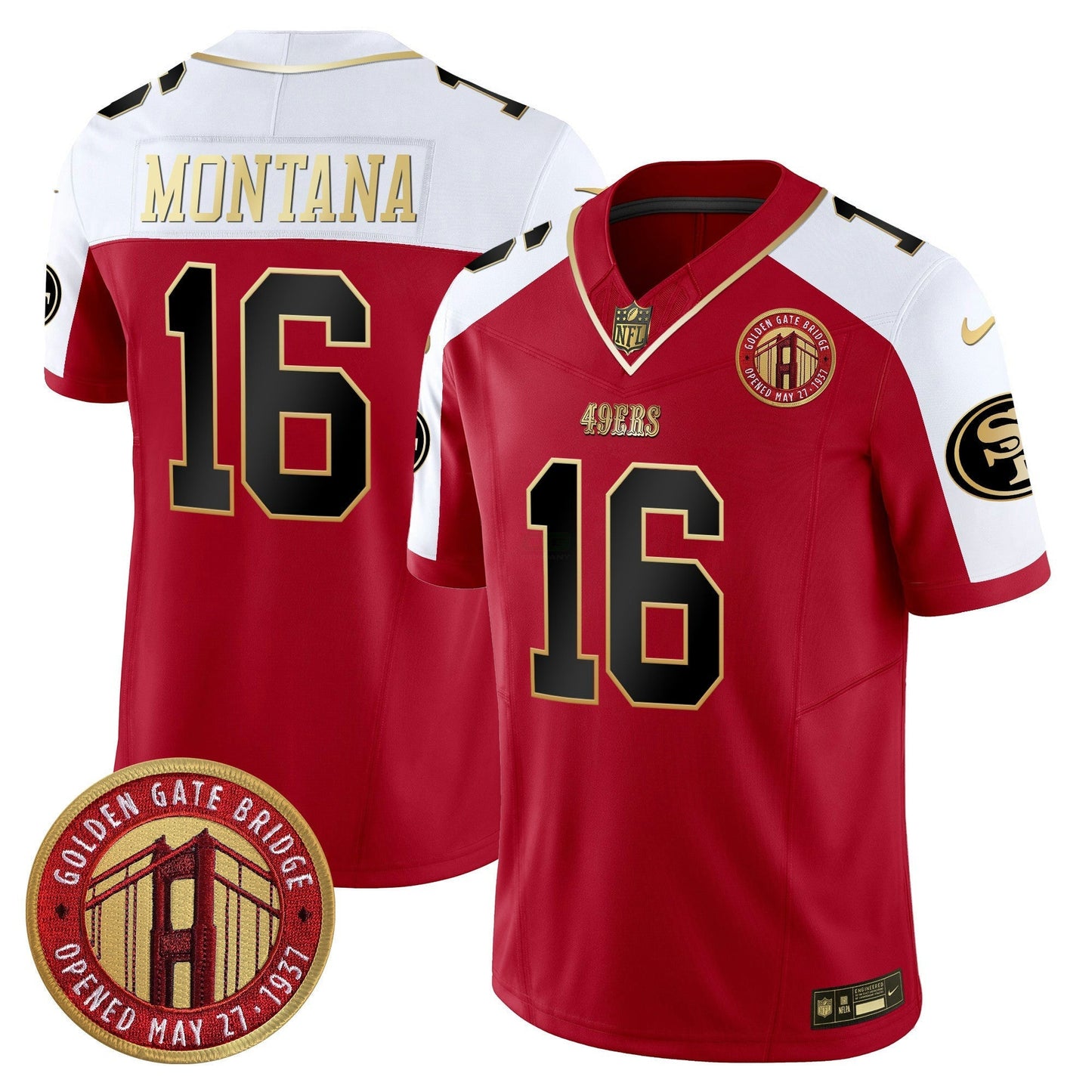 Camisa NFL Men’s Golden Gate Bridge Patch Vapor Limited Jersey