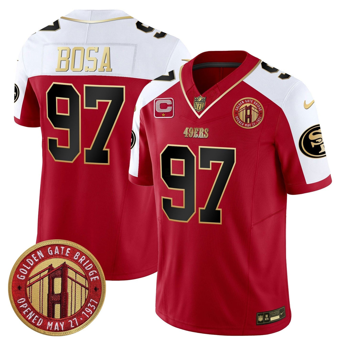 Camisa NFL Men’s Golden Gate Bridge Patch Vapor Limited Jersey