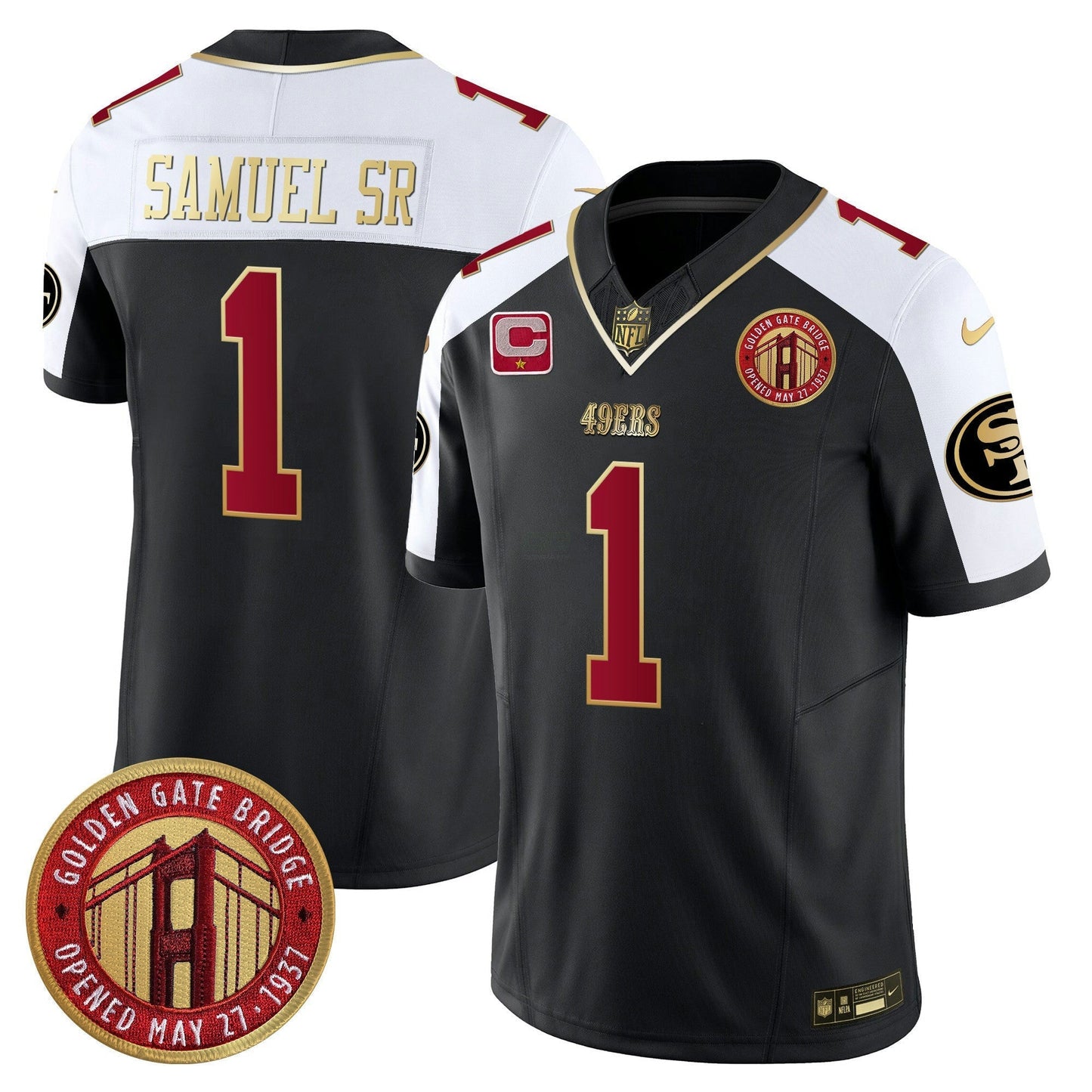 Camisa NFL Men’s Golden Gate Bridge Patch Vapor Limited Jersey