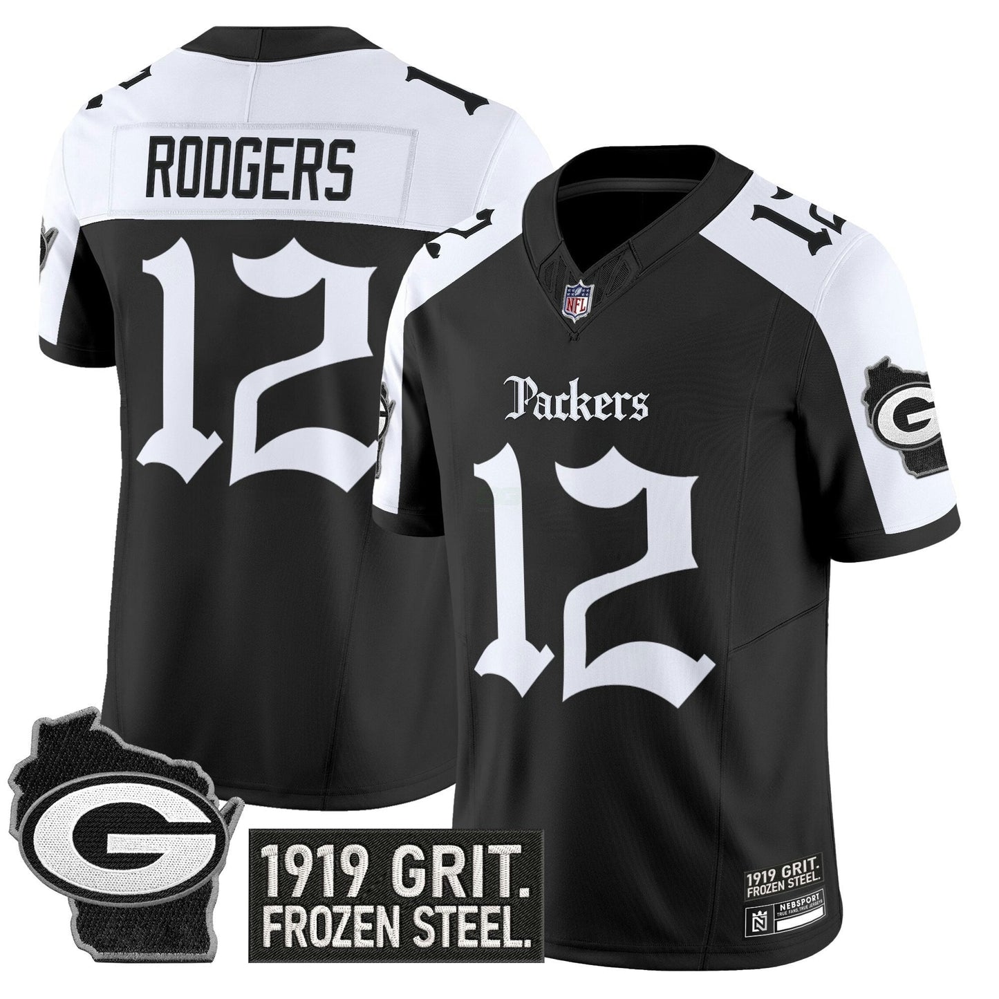Camisa NFL Men’s Green Bay ‘Gothic Frozen Tundra Edition’ Vapor Limited Jersey