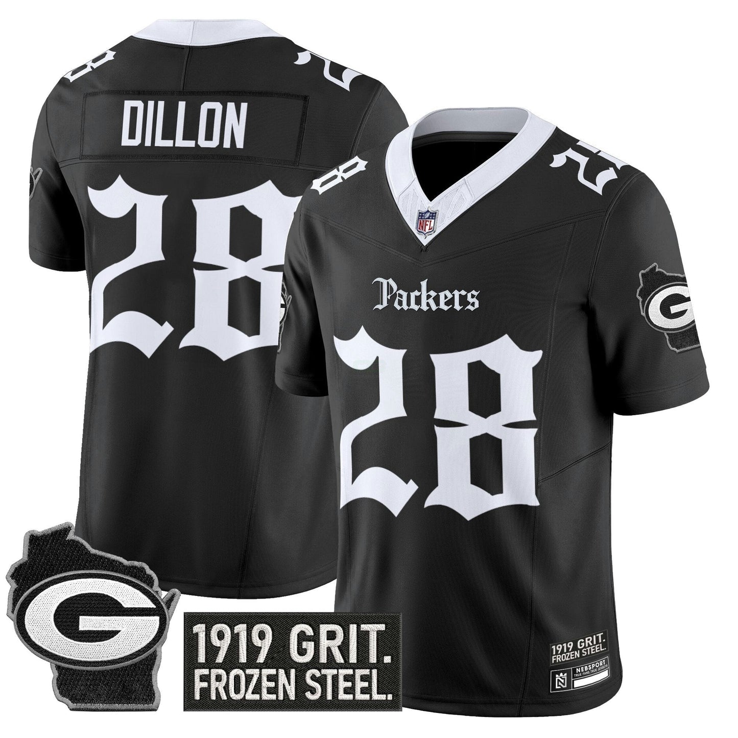 Camisa NFL Men’s Green Bay ‘Gothic Frozen Tundra Edition’ Vapor Limited Jersey