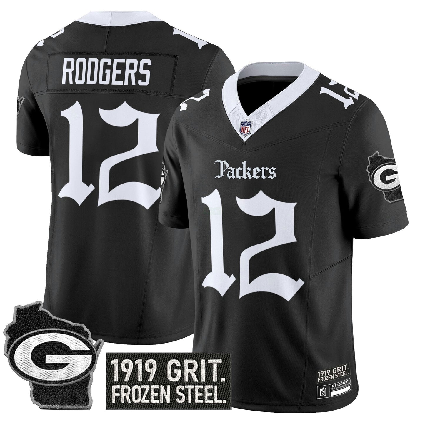Camisa NFL Men’s Green Bay ‘Gothic Frozen Tundra Edition’ Vapor Limited Jersey