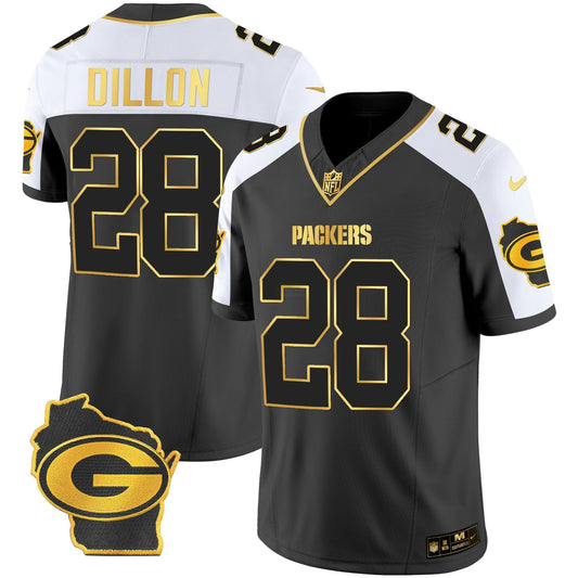 Camisa NFL Green Bay Packers Men’s Home Patch Dourada Vapor Jersey