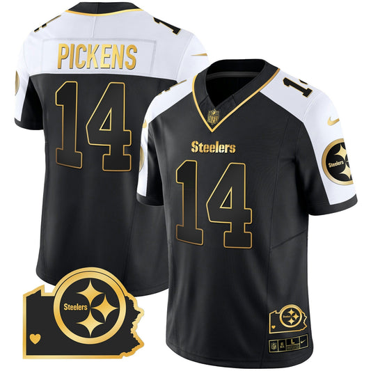 Camisa NFL Pittsburgh Steelers Men’s Home Patch Dourada Vapor Jersey