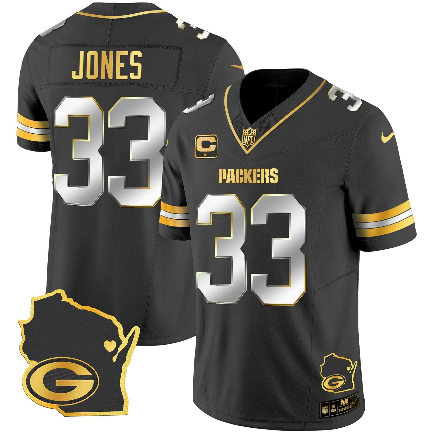 Camisa NFL Men’s Home Patch Dourada Vapor Jersey V2