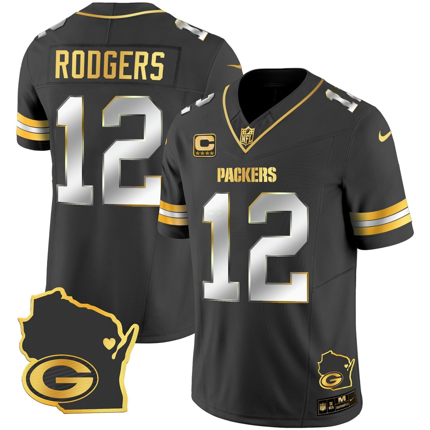 Camisa NFL Men’s Home Patch Dourada Vapor Jersey V2