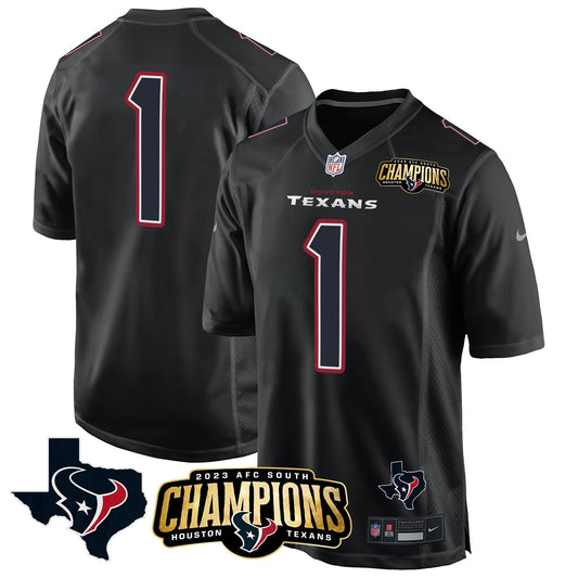Camisa NFL Men’s Houston 2023 AFC South Champions Patch Game Jersey