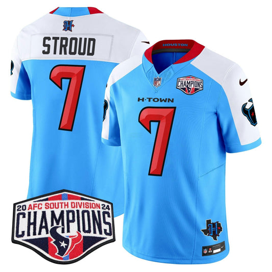 Camisa NFL Men’s Houston 2024 AFC South Division Champions Patch Vapor Limited Jersey