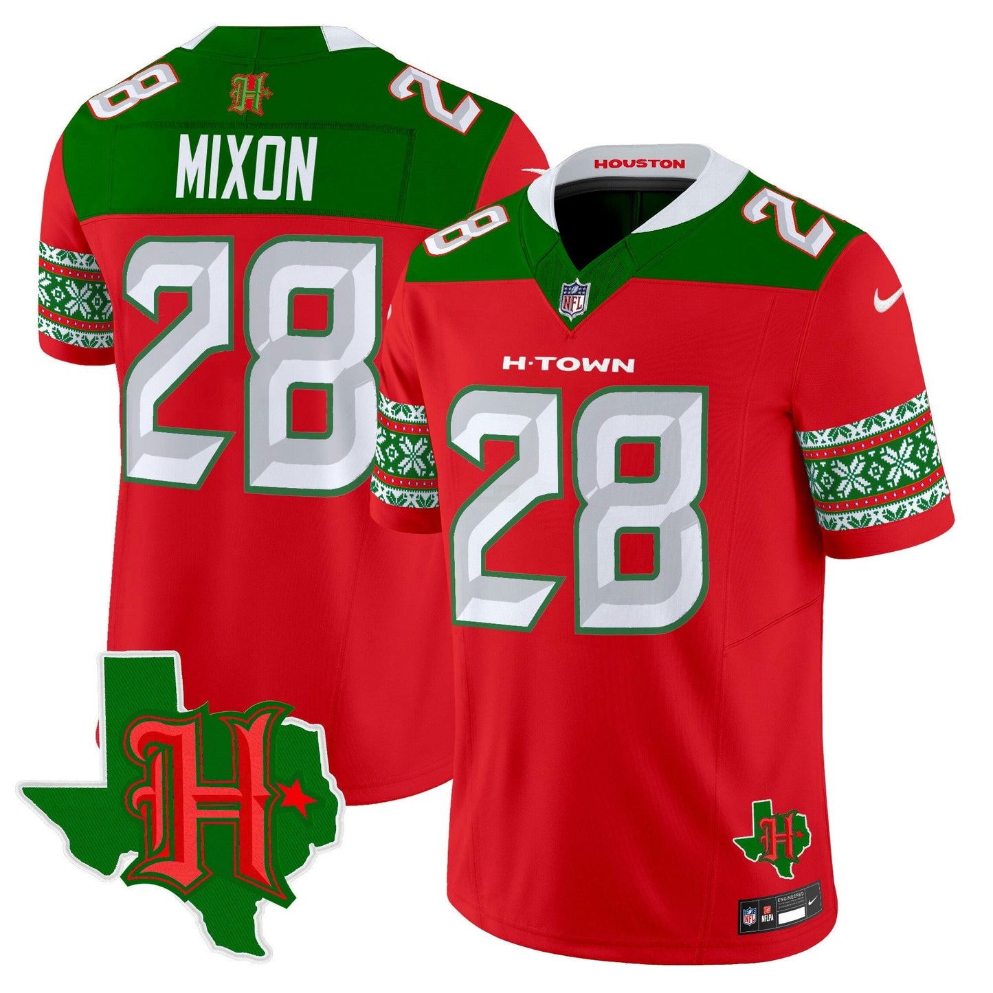Camisa NFL Men’s Houston 2024 Christmas Vapor Limited Jersey