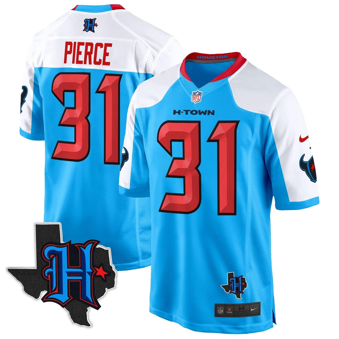 Camisa NFL Men’s Houston 2024 Texas Patch Game Jersey