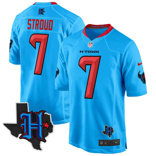 Camisa NFL Men’s Houston 2024 Texas Patch Game Jersey