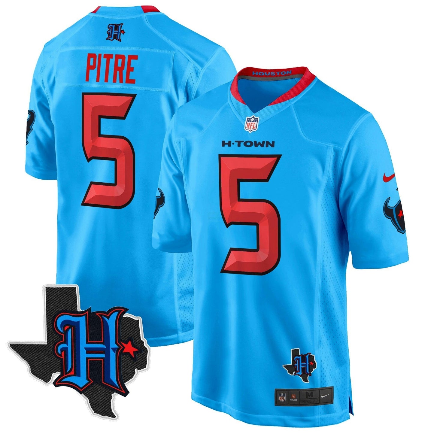 Camisa NFL Men’s Houston 2024 Texas Patch Game Jersey