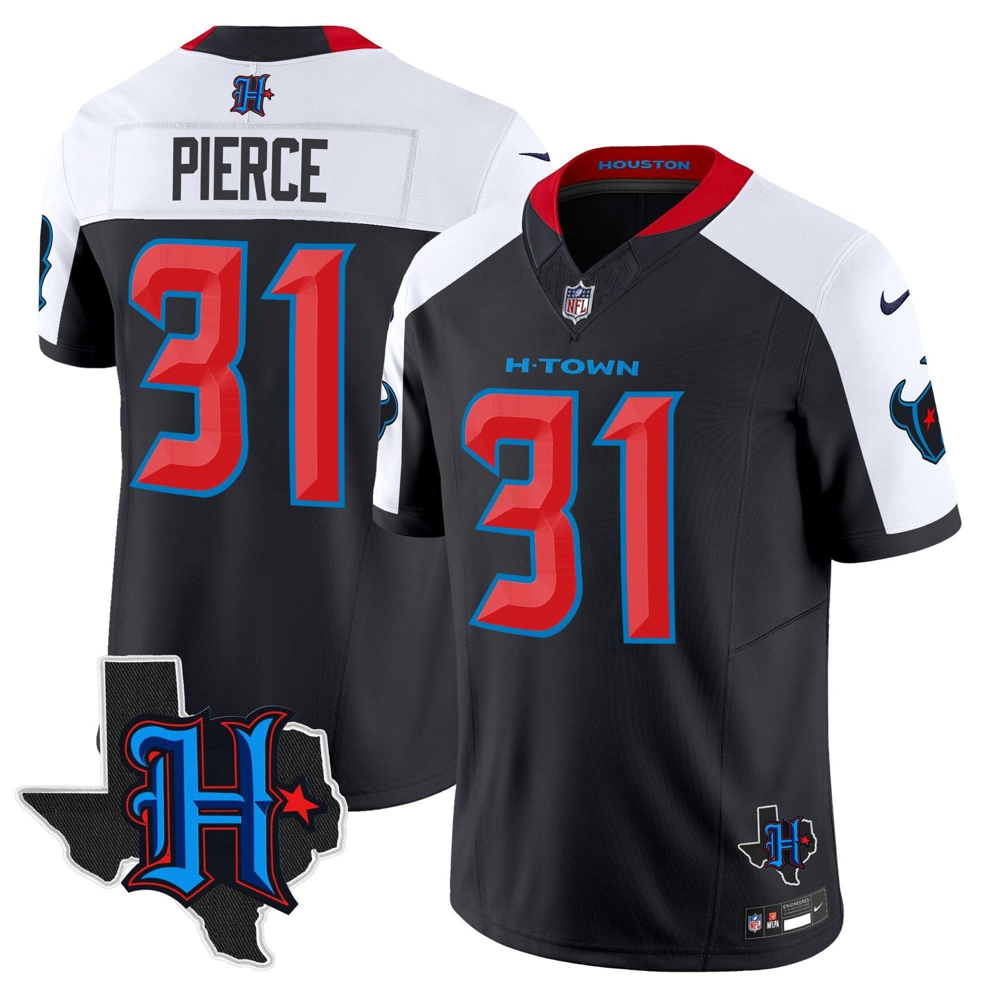 Camisa NFL Men’s Houston 2024 Texas Patch Vapor Limited Jersey