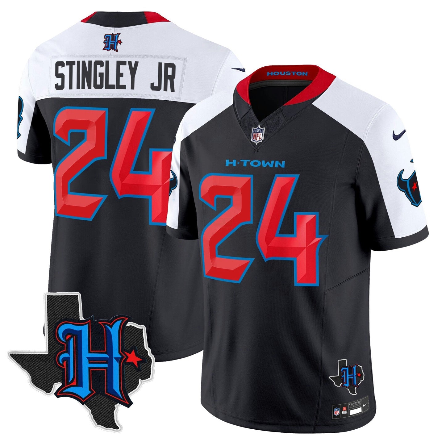 Camisa NFL Men’s Houston 2024 Texas Patch Vapor Limited Jersey