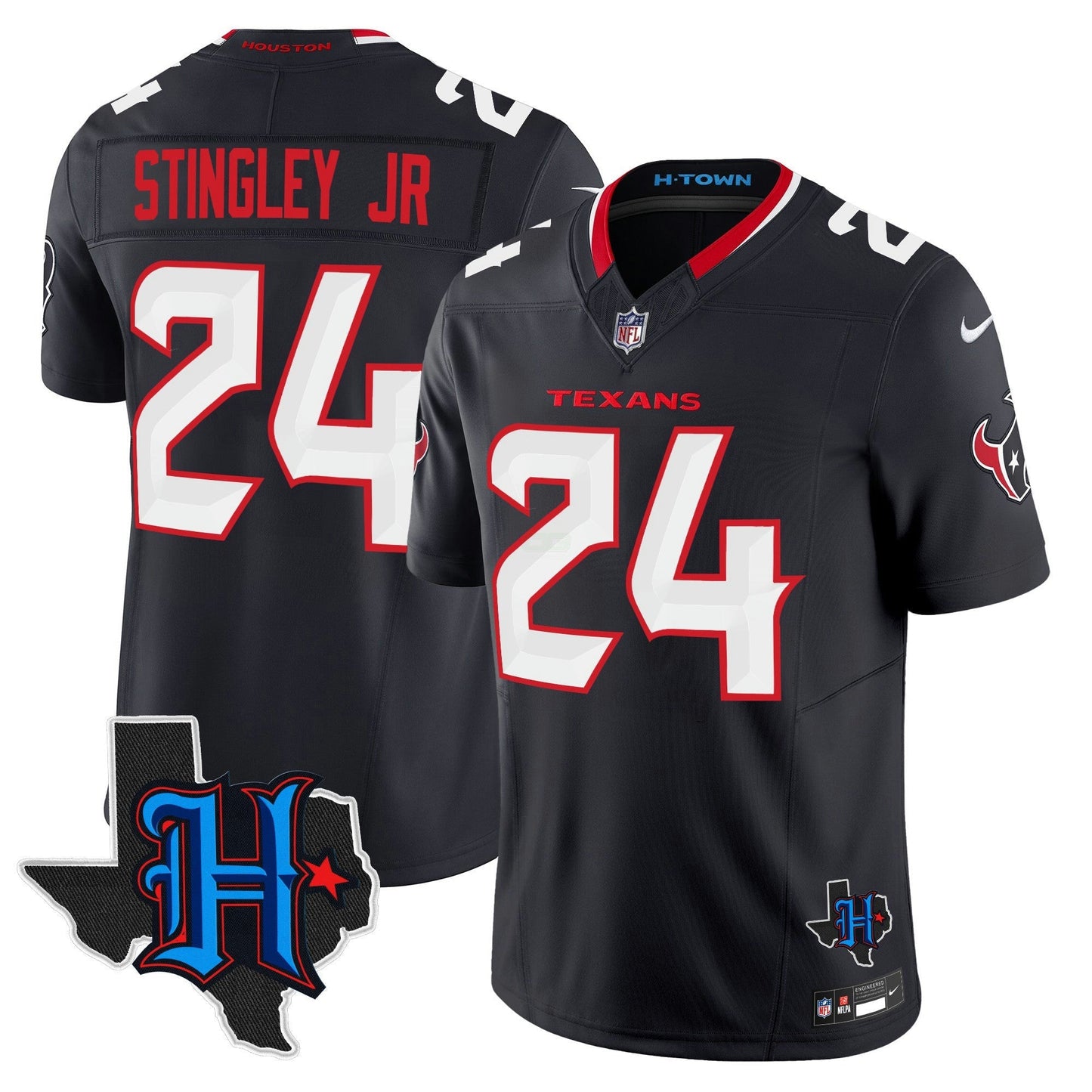 Camisa NFL Men’s Houston 2024 Texas Patch Vapor Limited Jersey