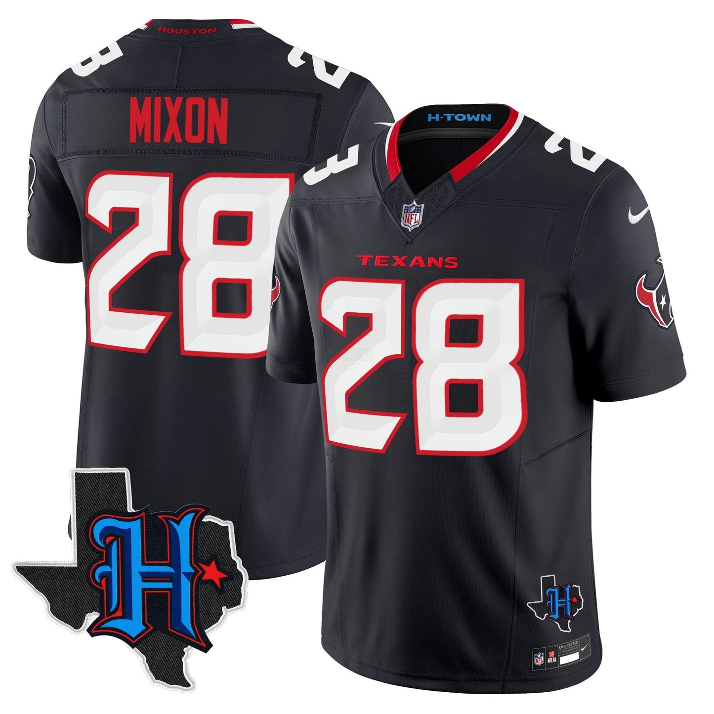 Camisa NFL Men’s Houston 2024 Texas Patch Vapor Limited Jersey