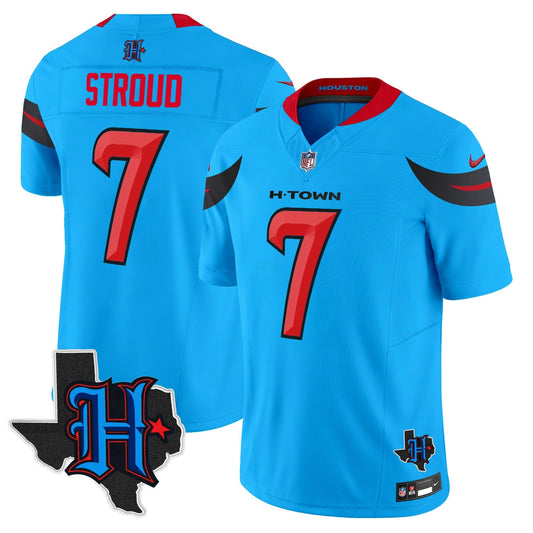 Camisa NFL Men’s Houston 2024 Texas Patch Vapor Limited Jersey V3