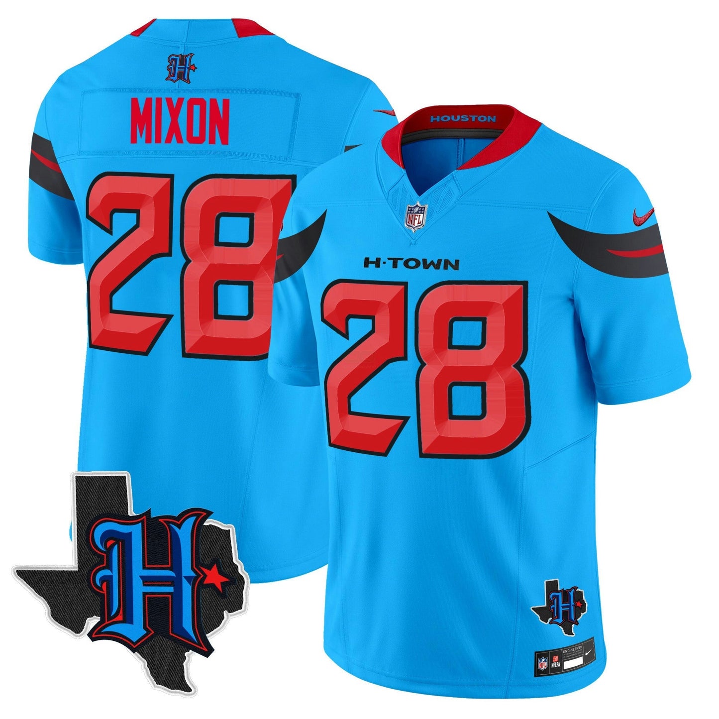 Camisa NFL Men’s Houston 2024 Texas Patch Vapor Limited Jersey V3