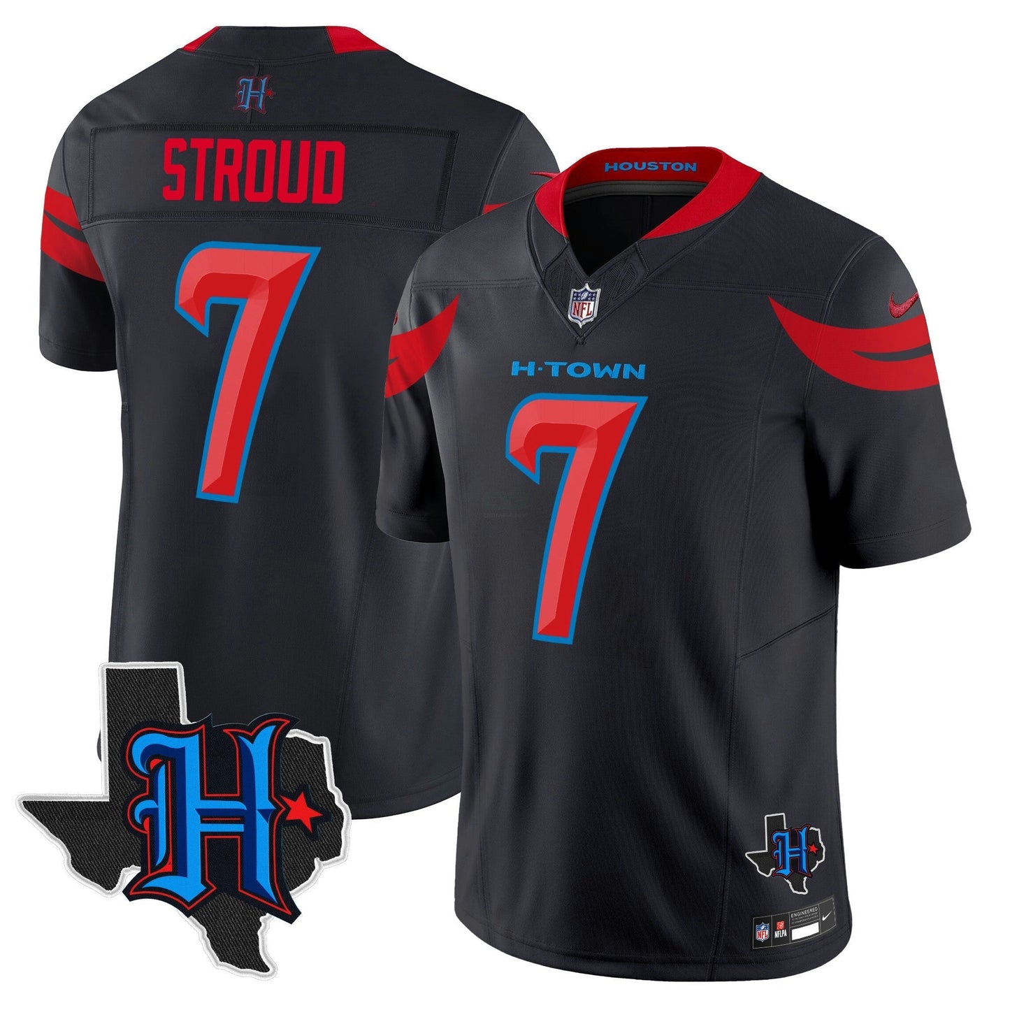 Camisa NFL Men’s Houston 2024 Texas Patch Vapor Limited Jersey V3