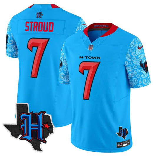 Camisa NFL Men’s Houston 2024 Texas Patch Vapor Limited Jersey V4