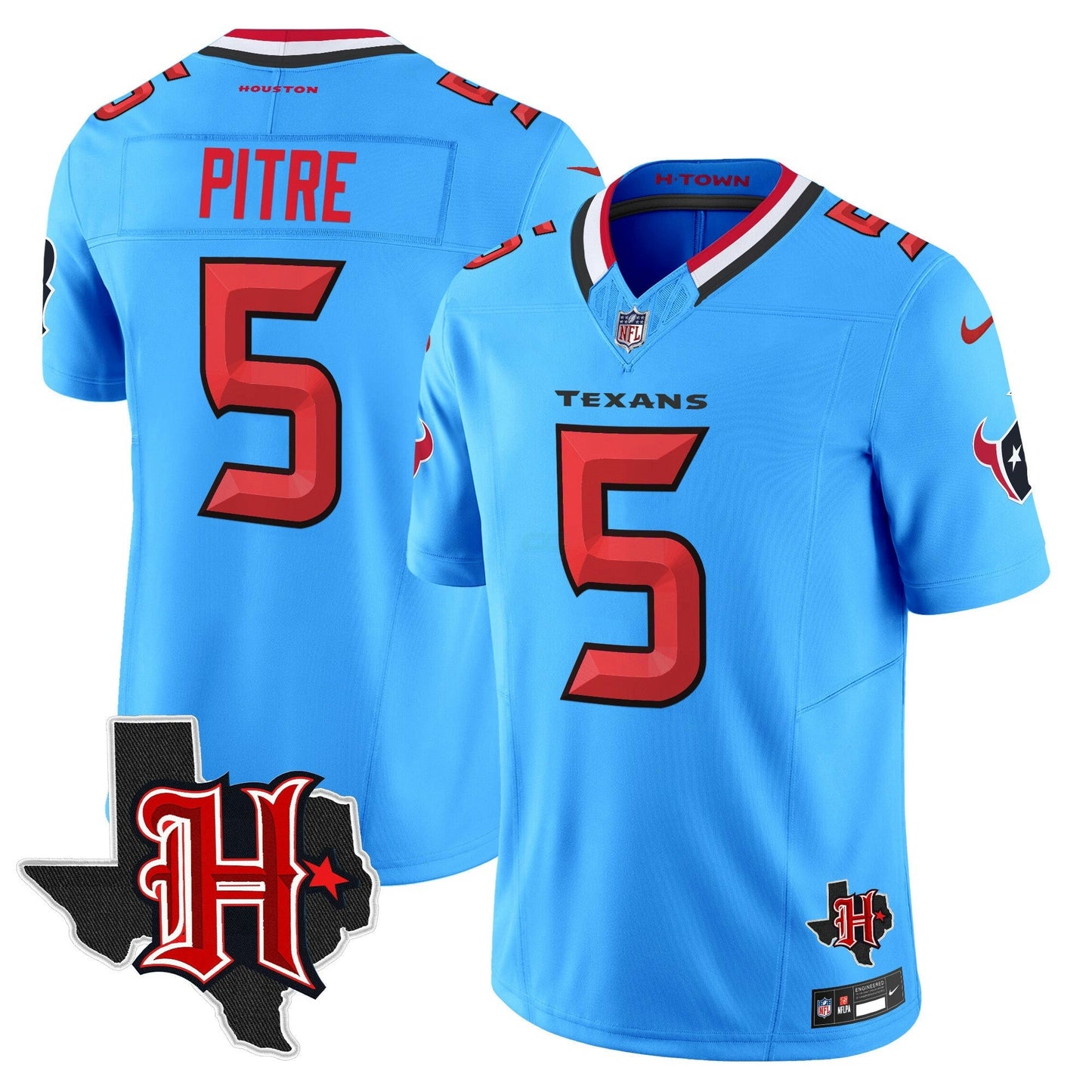 Camisa NFL Men’s Houston 2024 Texas Patch Vapor Limited Jersey V5