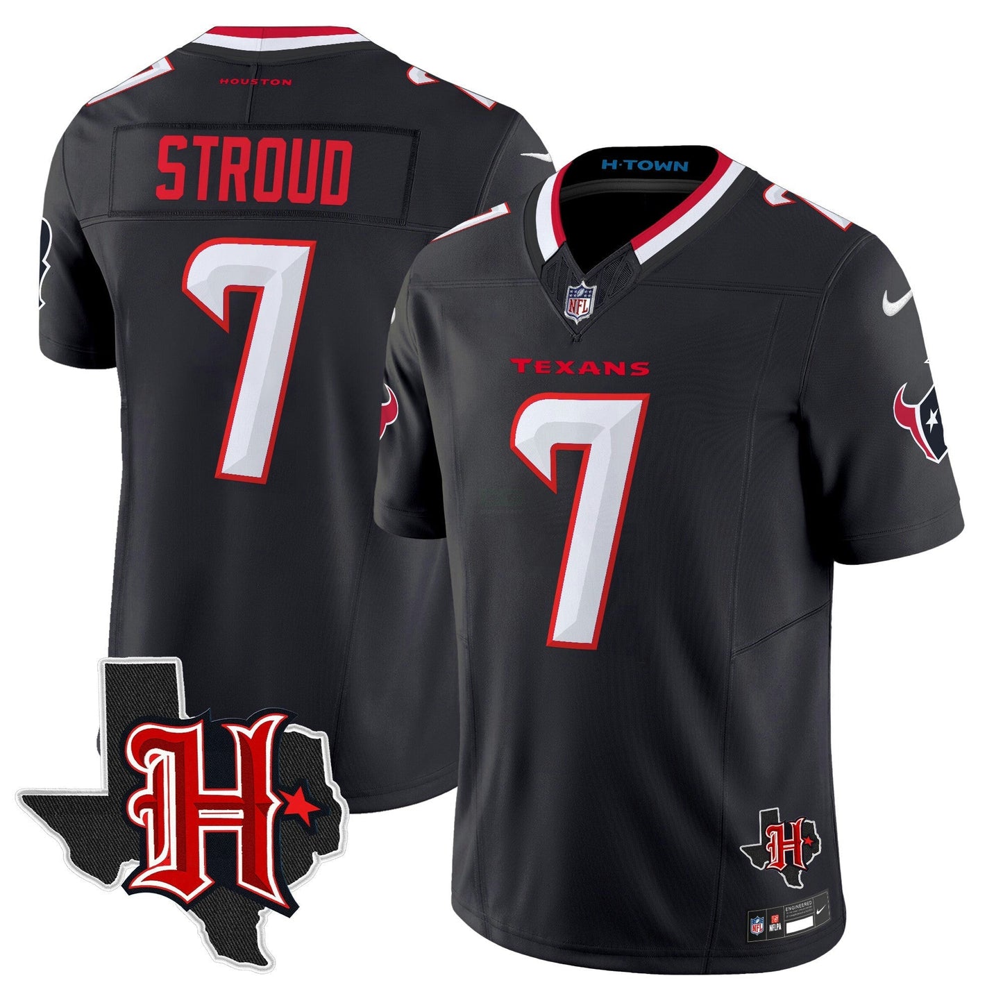Camisa NFL Men’s Houston 2024 Texas Patch Vapor Limited Jersey V5