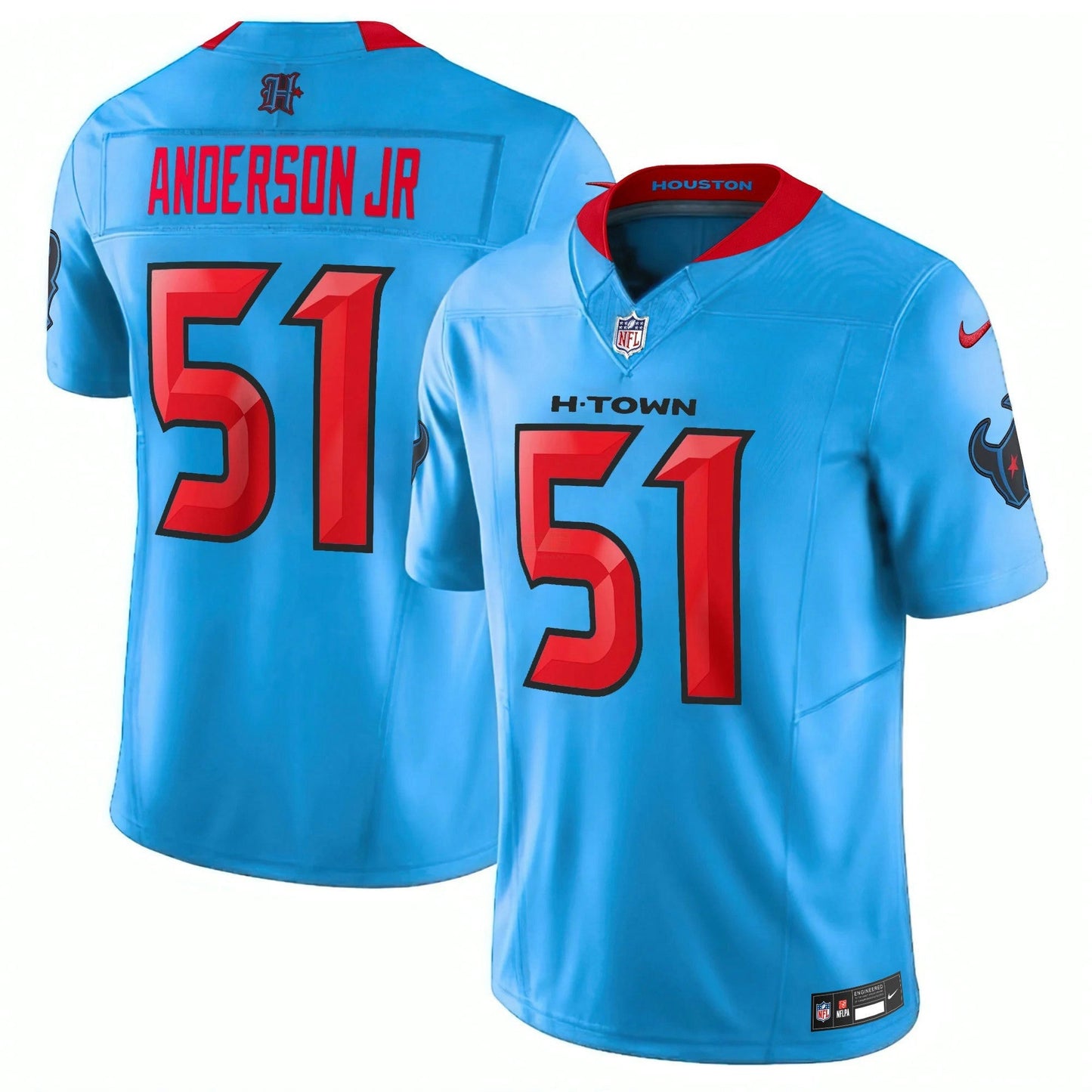 Camisa NFL Men’s Houston 2024 Vapor Limited Azul Jersey