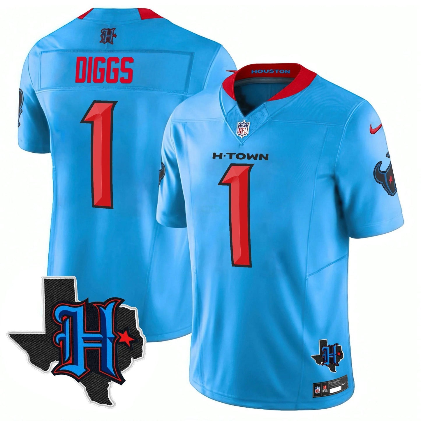 Camisa NFL Men’s Houston 2025 Texas Patch Vapor Limited Jersey V2
