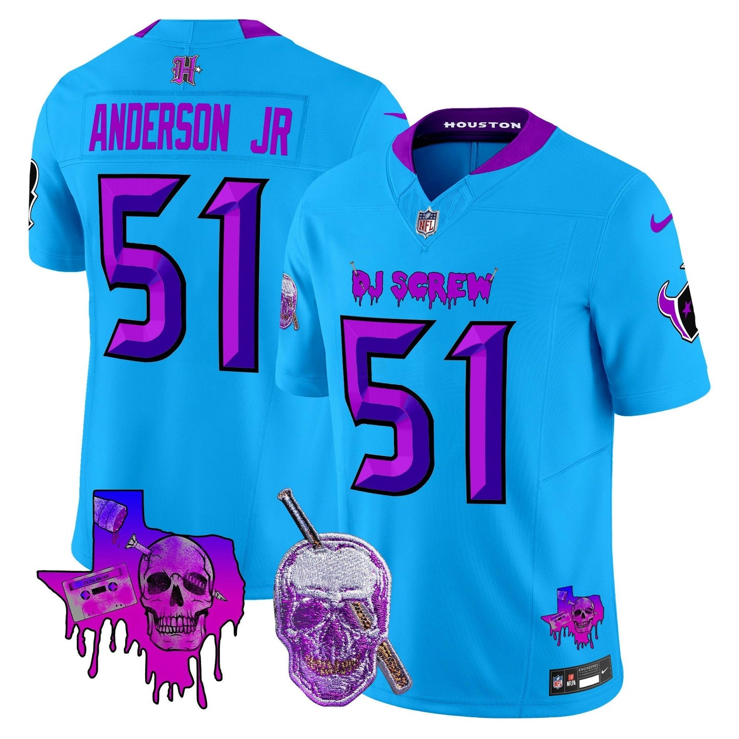 Camisa NFL Men’s Houston DJ Screw Vapor Limited Jersey