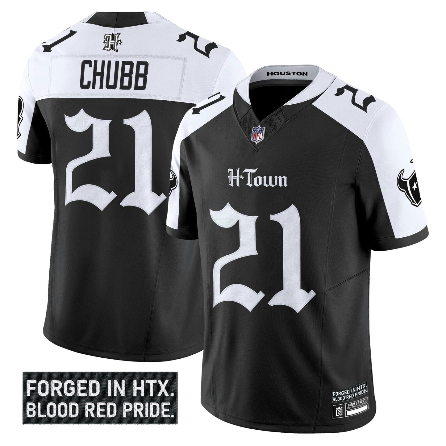 Camisa NFL Men’s Houston ‘Gothic Lone Star Shadows Edition’ Vapor Limited Jersey