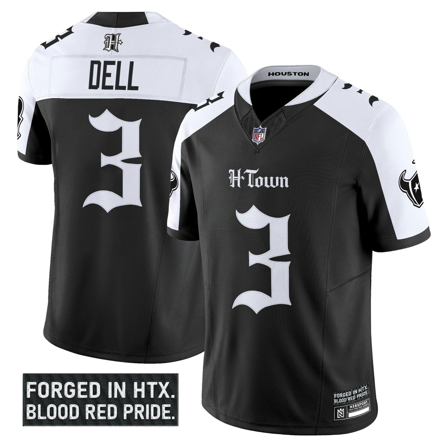 Camisa NFL Men’s Houston ‘Gothic Lone Star Shadows Edition’ Vapor Limited Jersey