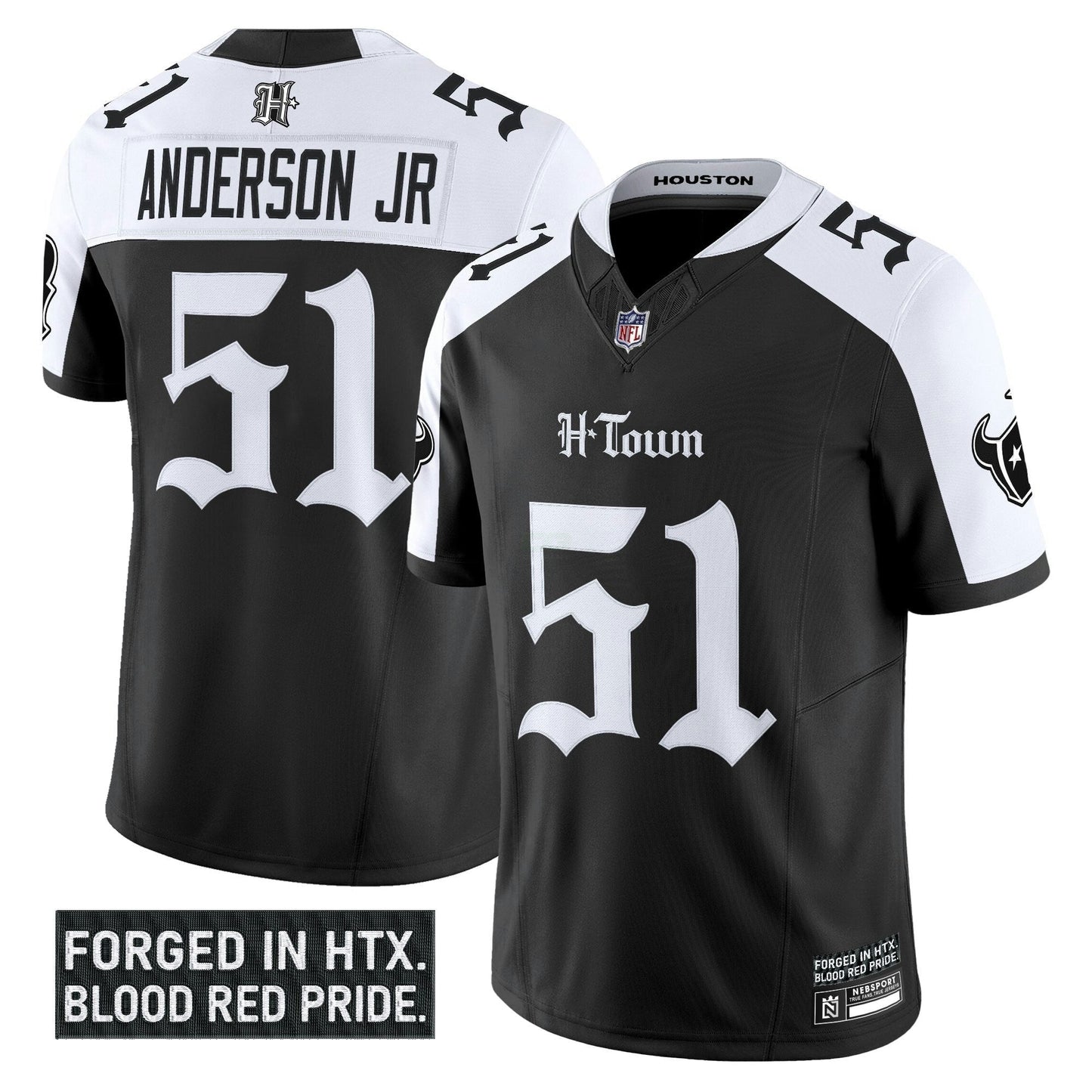Camisa NFL Men’s Houston ‘Gothic Lone Star Shadows Edition’ Vapor Limited Jersey