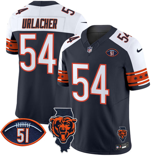 Camisa NFL Men’s Illinois & Dick Butkus Patch Vapor Limited Jersey