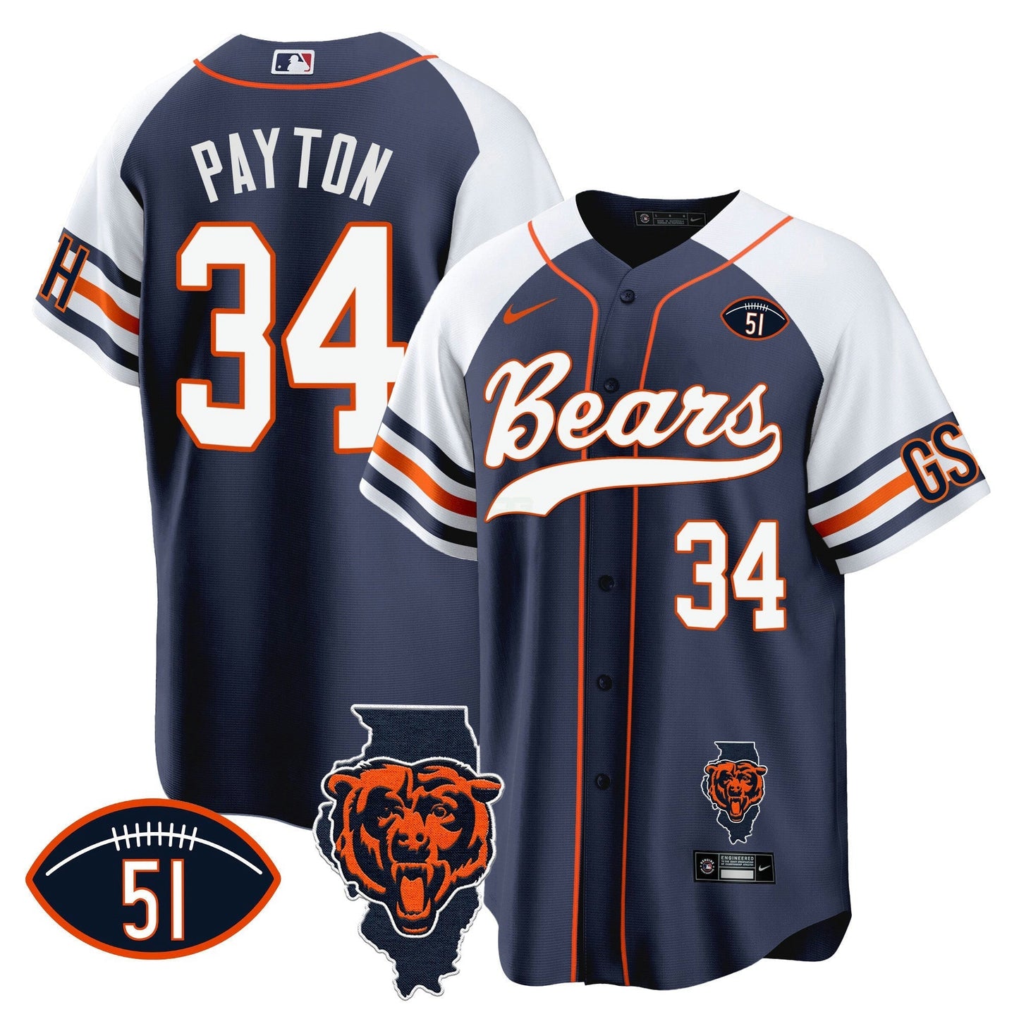 Camisa NFL Men’s Illinois Patch Jersey